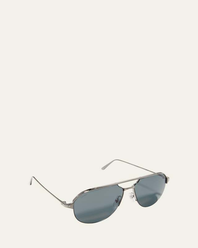 Signature Screw Metal Aviator Sunglasses